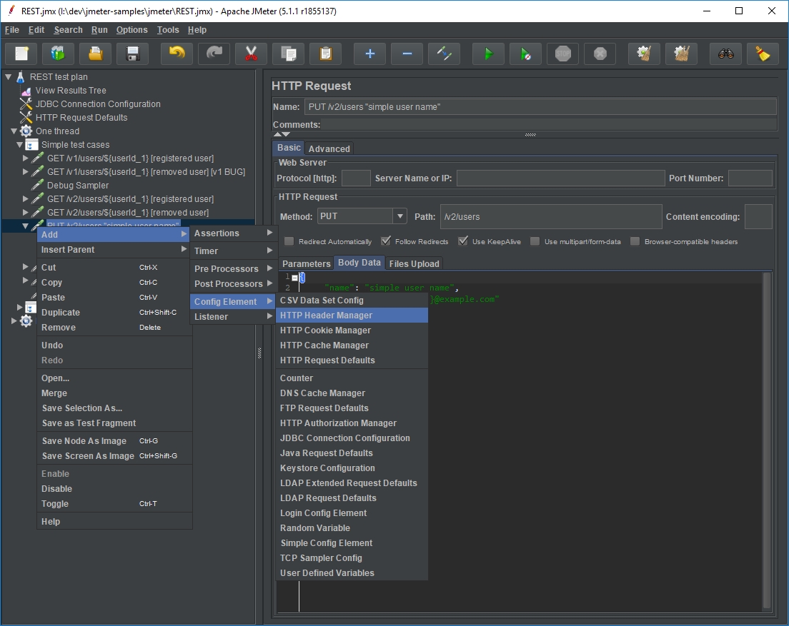 HTTP Header Manager HTTP Header Manager