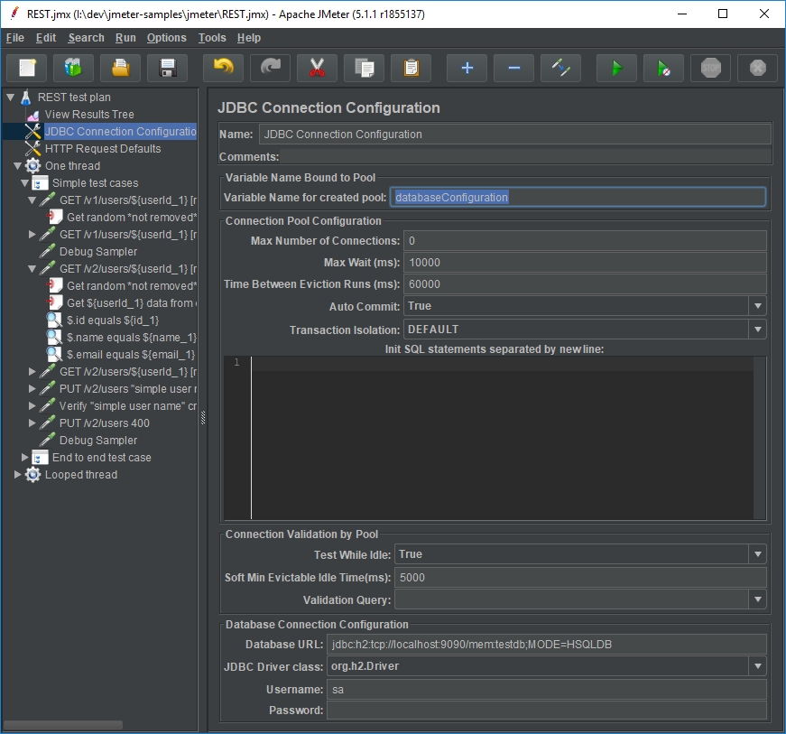 JDBC Connection Configuration JDBC Connection Configuration